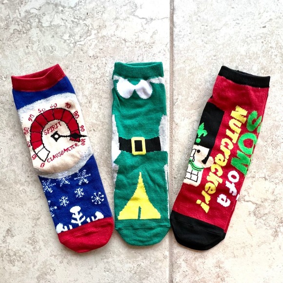 Elf Buddy Movie Funny Adult Unisex Christmas Socks 7 Pairs NWOT - Picture 3 of 4